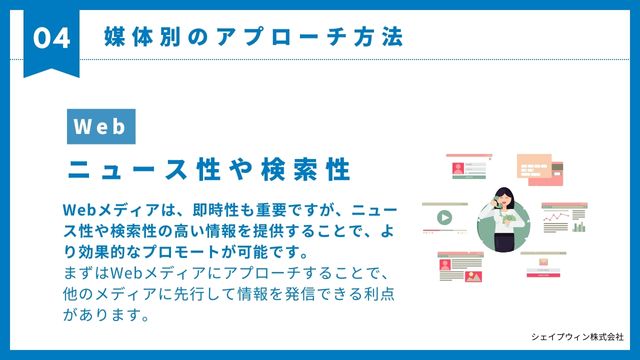 メディア プロモート　WEB　アプローチ